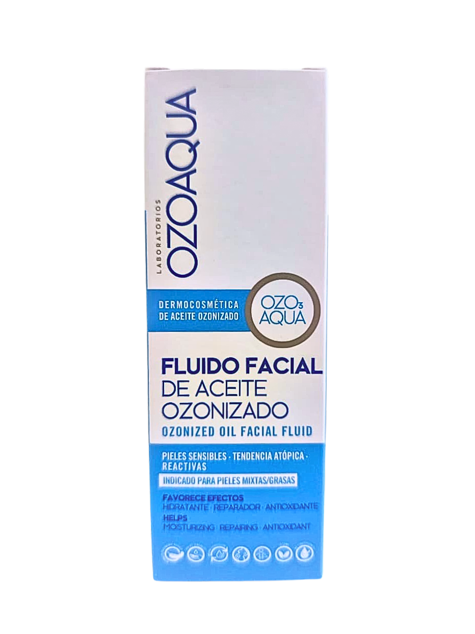 Fluido Facial de Aceite OZONIZADO Piel Sensible Ozoaqua 50 ml