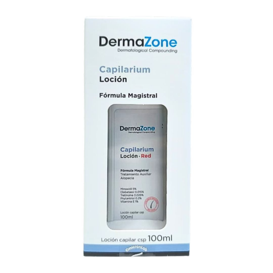 Minoxidil 5% Clobetasol 0.015% CAPILARIUM Red Locion Dermazone 100 ml