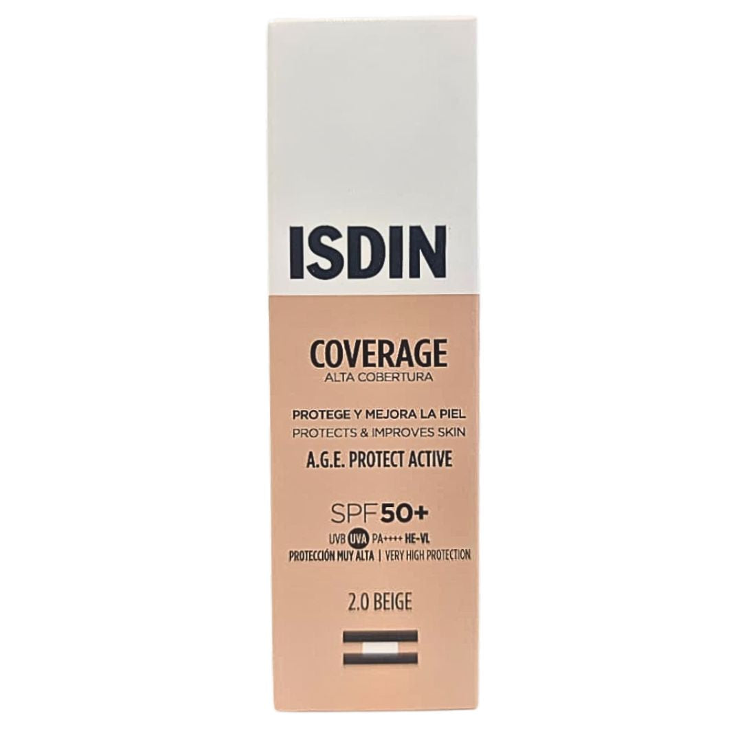 COVERAGE Tono 2 Beige FPS 50+ Base de Maquillaje Isdin 30 gr