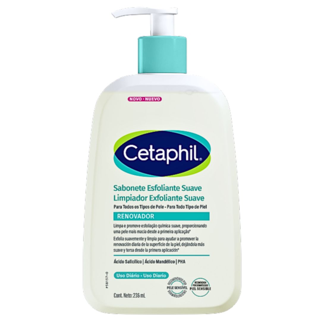 CETAPHIL Limpiador Exfoliante Suave Renovador Galderma 473 ml