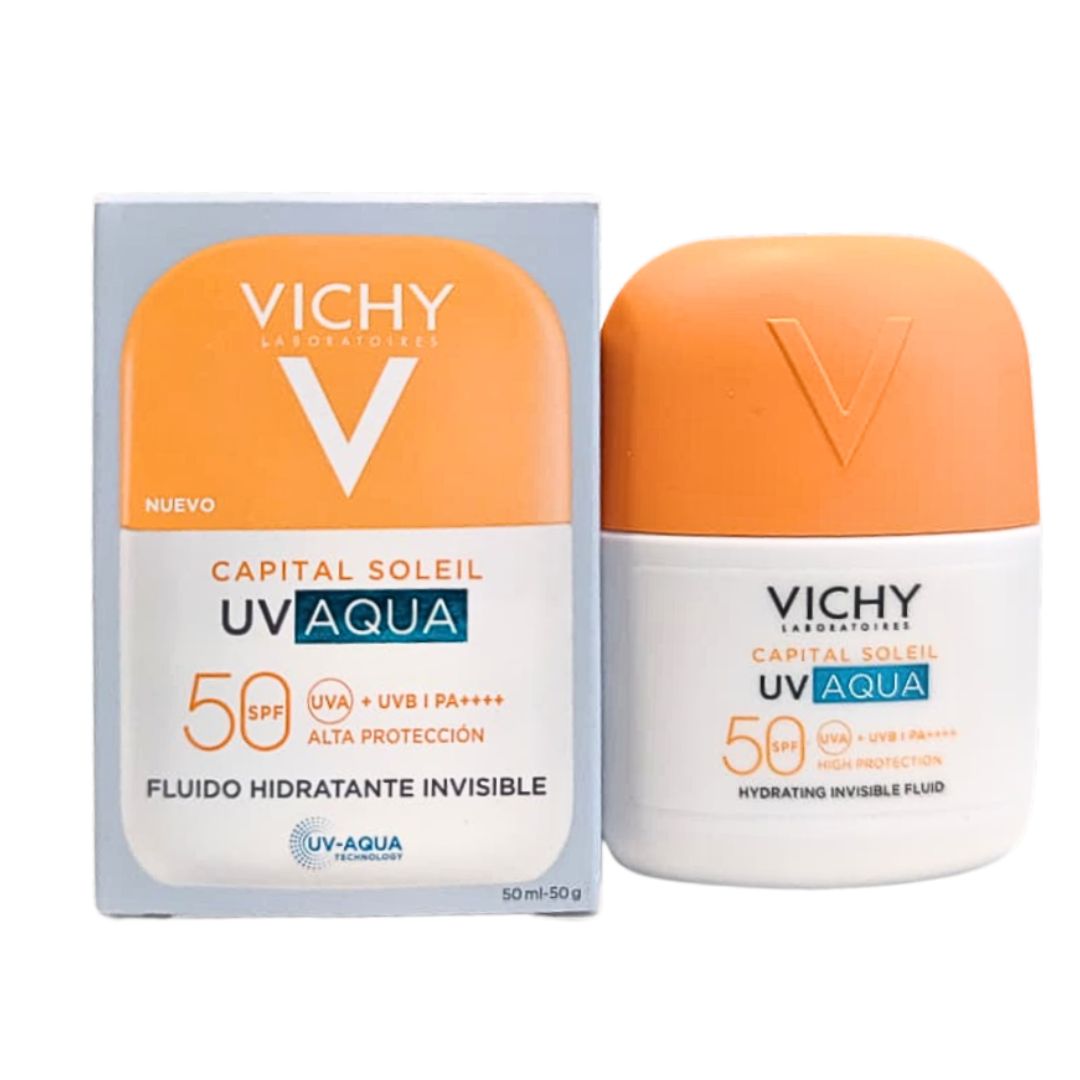 Protector Solar CAPITAL SOLEIL UV Aqua Fluido Invisible SPF 50+ Vichy 50 ml