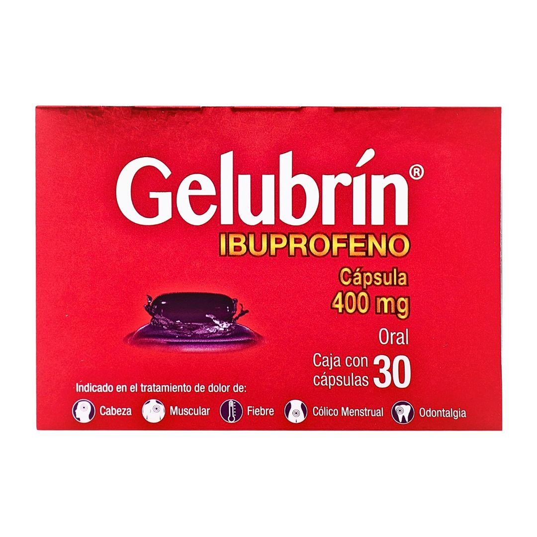 Ibuprofeno 400 mg GELUBRIN 30 Cápsulas Progela