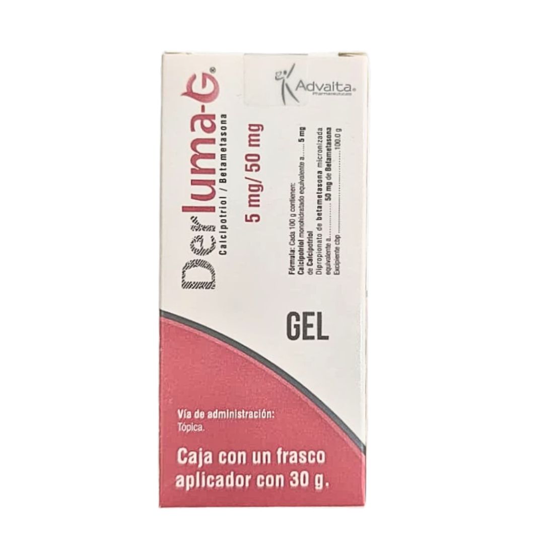 Calcipotriol 5 mg Betametasona 50 mg DERLUMA-G Gel 30 ml Advaita