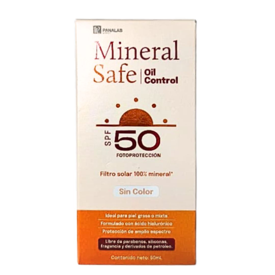 Protector Solar MINERAL SAFE Oil Control Mineral SPF 50 Panalab 50 ml
