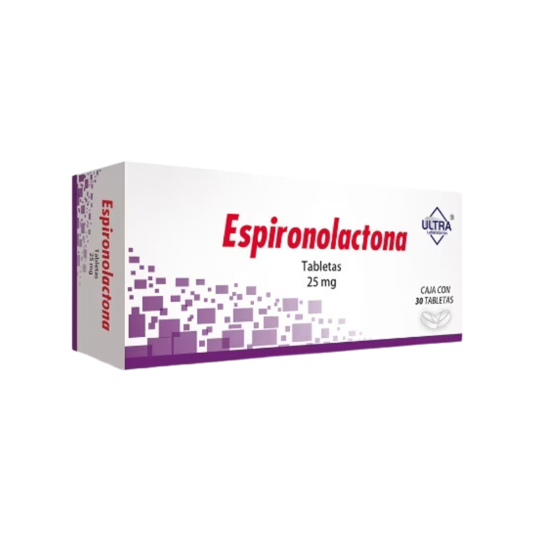 ESPIRONOLACTONA 25 mg 30 Tabletas Ultra