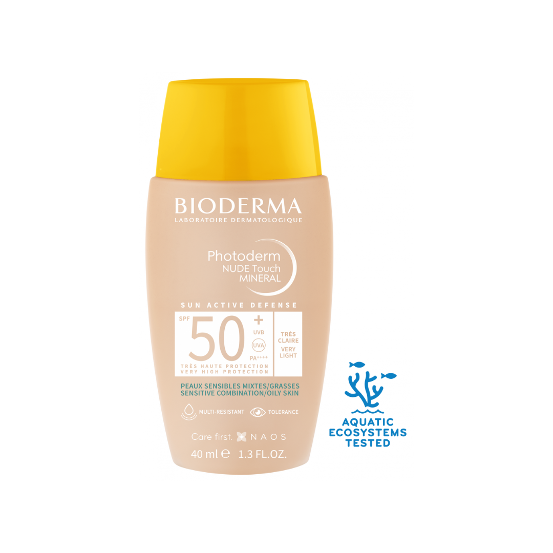 Protector Solar PHOTODERM Nude Touch SPF 50+ Tinte Claro Bioderma 40 ml