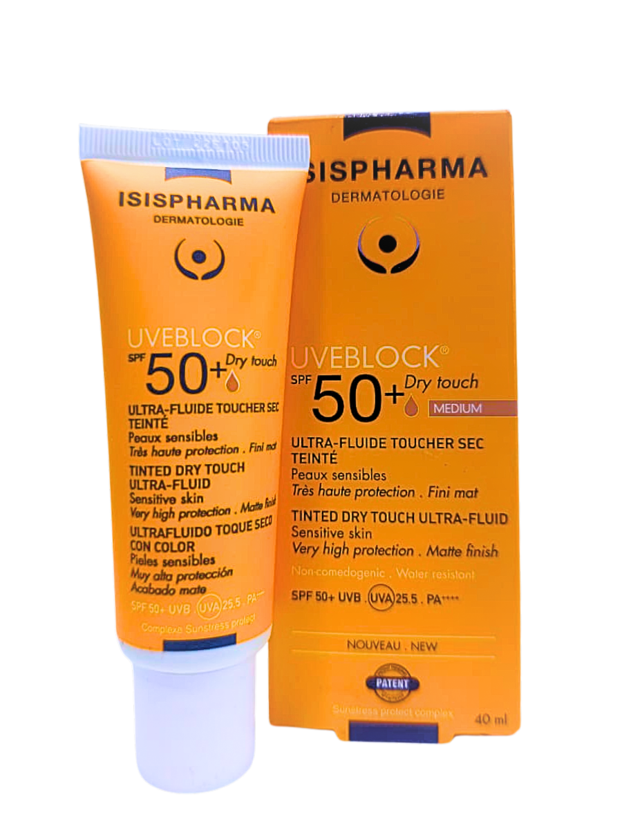 Protector Solar UVEBLOCK Dry Touch Tinte Medio SPF 50+ Isis Pharma 40 ml