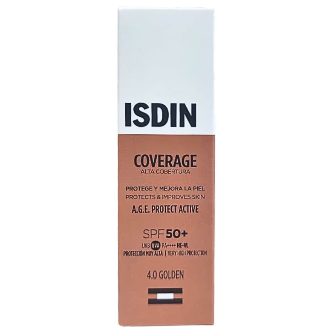 COVERAGE Tono 4 Golden FPS 50+ Base de Maquillaje Isdin 30 gr