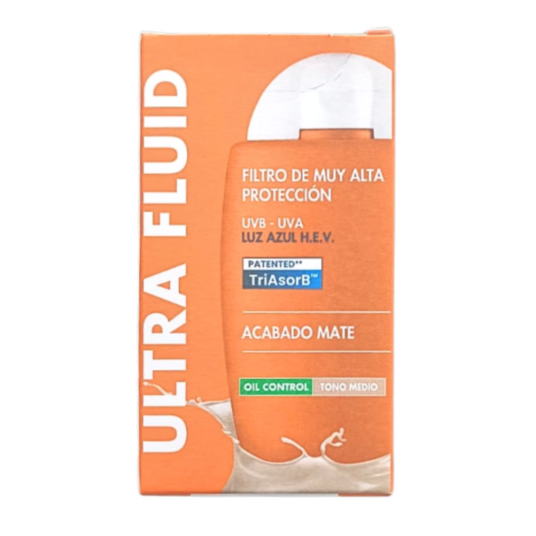 Protector Solar ULTRA FLUID Oil Control Tinte Medio SPF 50+ Avene 50 ml