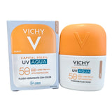 Protector Solar CAPITAL SOLEIL UV Aqua Fluido Tono Claro SPF 50+ Vichy 50 ml