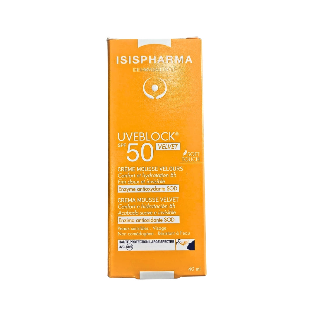 Protector Solar UVEBLOCK Velvet SPF 50 Isis Pharma 40 ml
