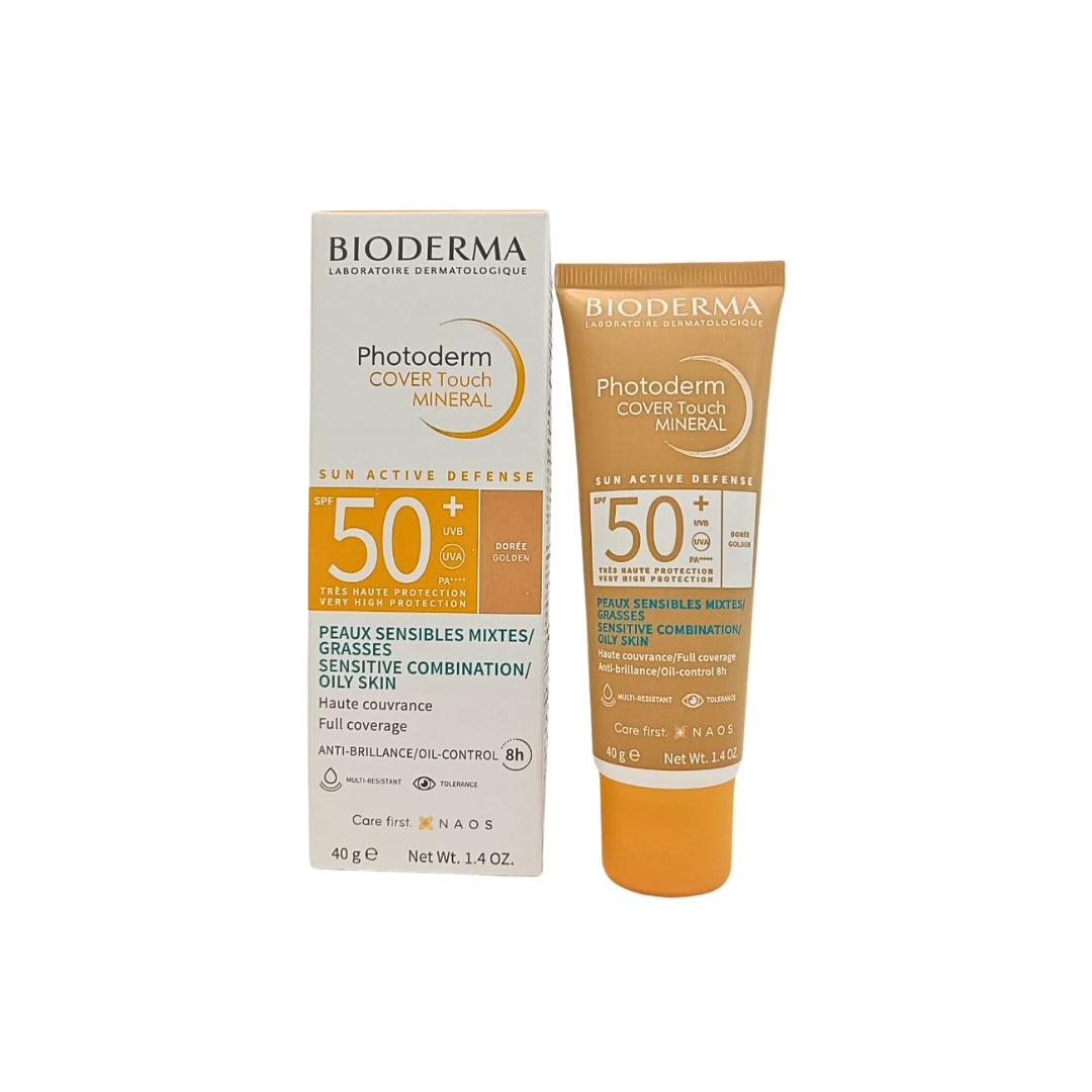 Protector Solar PHOTODERM Cover Touch SPF 50 + Tinte Dorado Boderma 40 gr