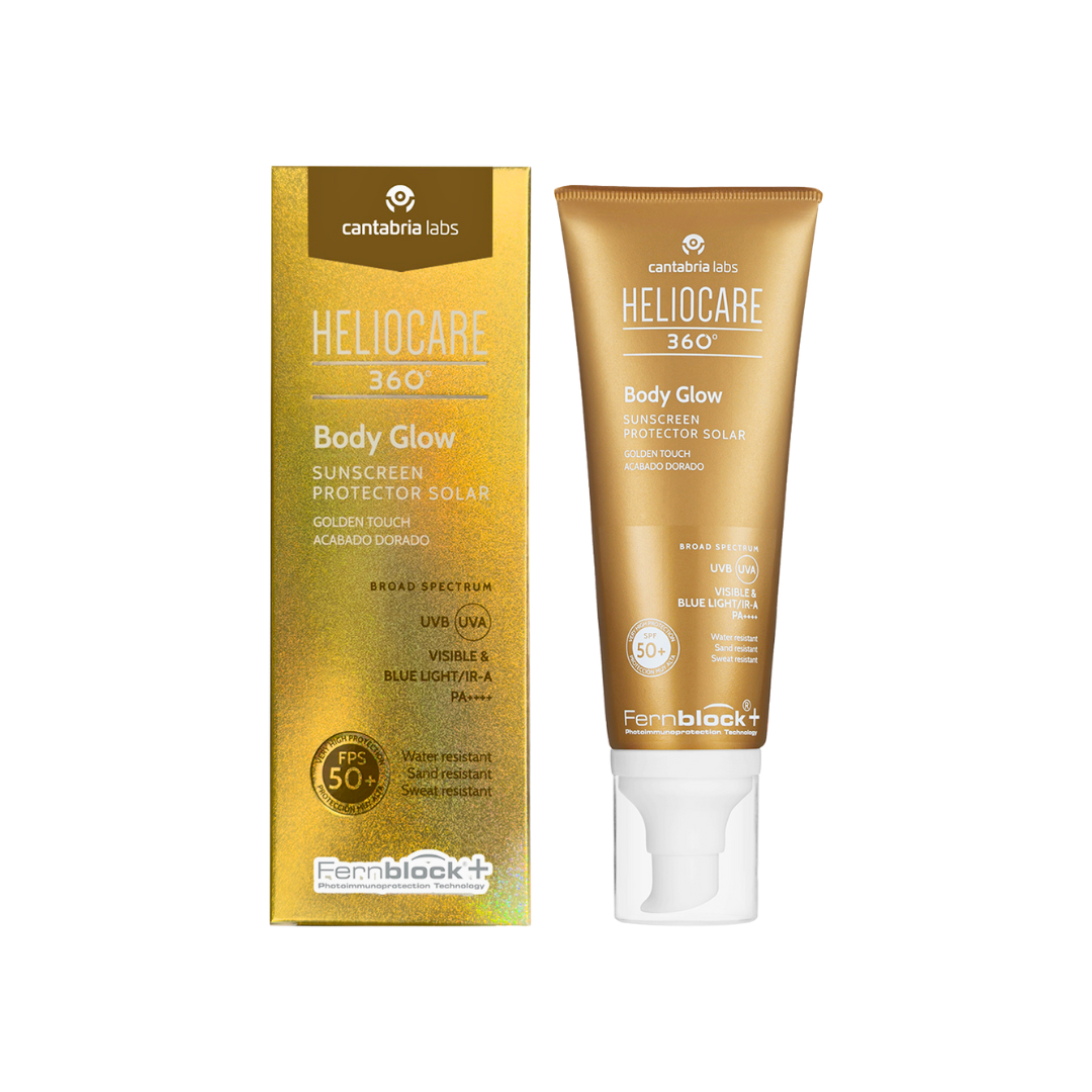 Protector Solar Heliocare 360 Body Glow FPS 50+ Cantabria 100 ml