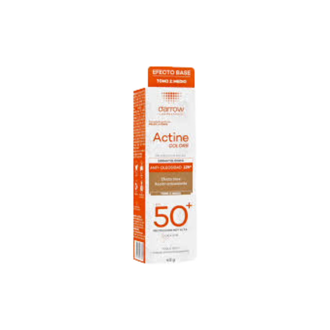 Protector Solar ACTINE Colors FPS 50+ Tinte Medio Darrow 40 gr