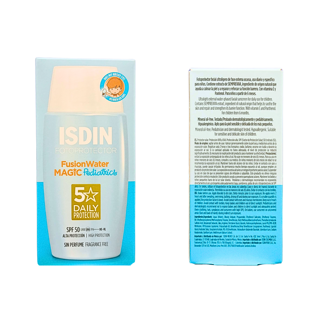 Protector Solar FUSION WATER Magic Pediatrico SPF 50 Isdin 50 ml