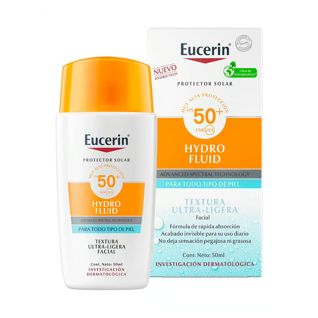 Protector Solar HYDRO FLUID Textura Ultra Ligera FPS 50+ Eucerin 50 ml