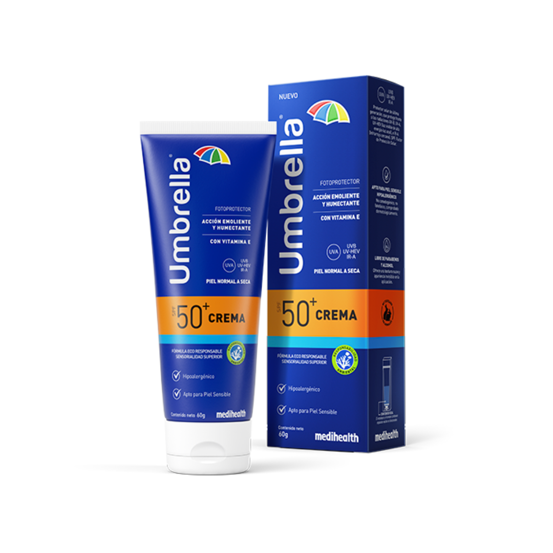 Protector Solar UMBRELLA Crema SPF 50+ Medihealth 60 gr