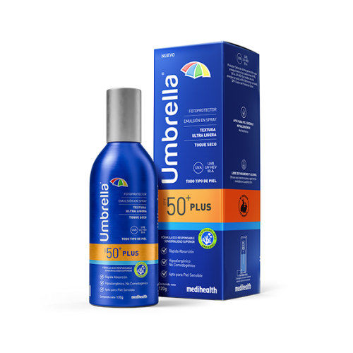 Protector Solar UMBRELLA Plus Spray SPF 50+ Medihealth 120 gr