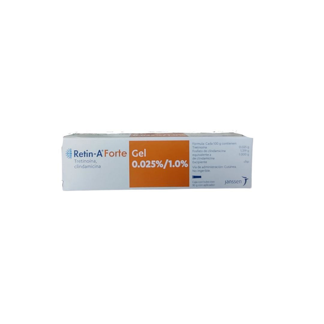 Tretinoina 0.025%/Clindamicina 1% RETIN A FORTE Gel 30 gr Janssen-Cilag