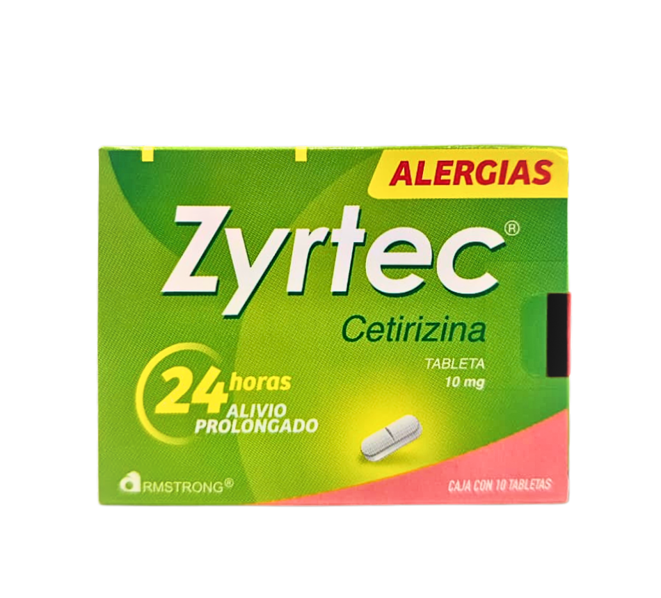 Cetirizina 10 mg  ZYRTEC 10 Tabletas Armstrong