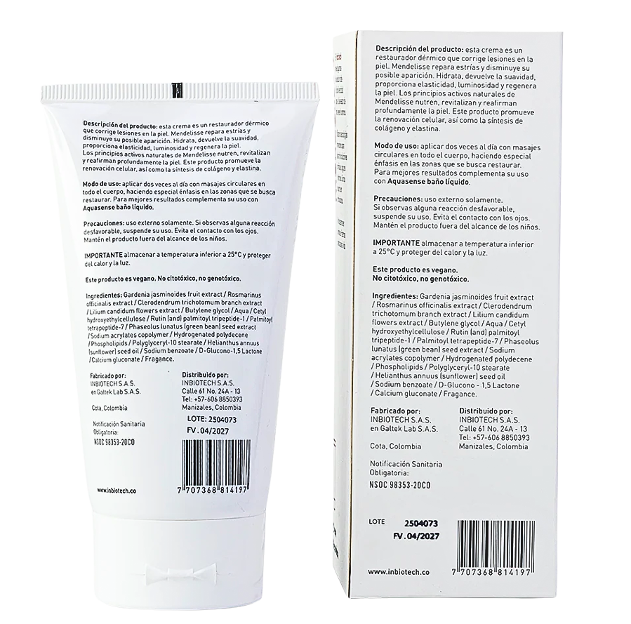 MENDELISSE Crema Reparadora Hidratante Inbiotech 150 ml