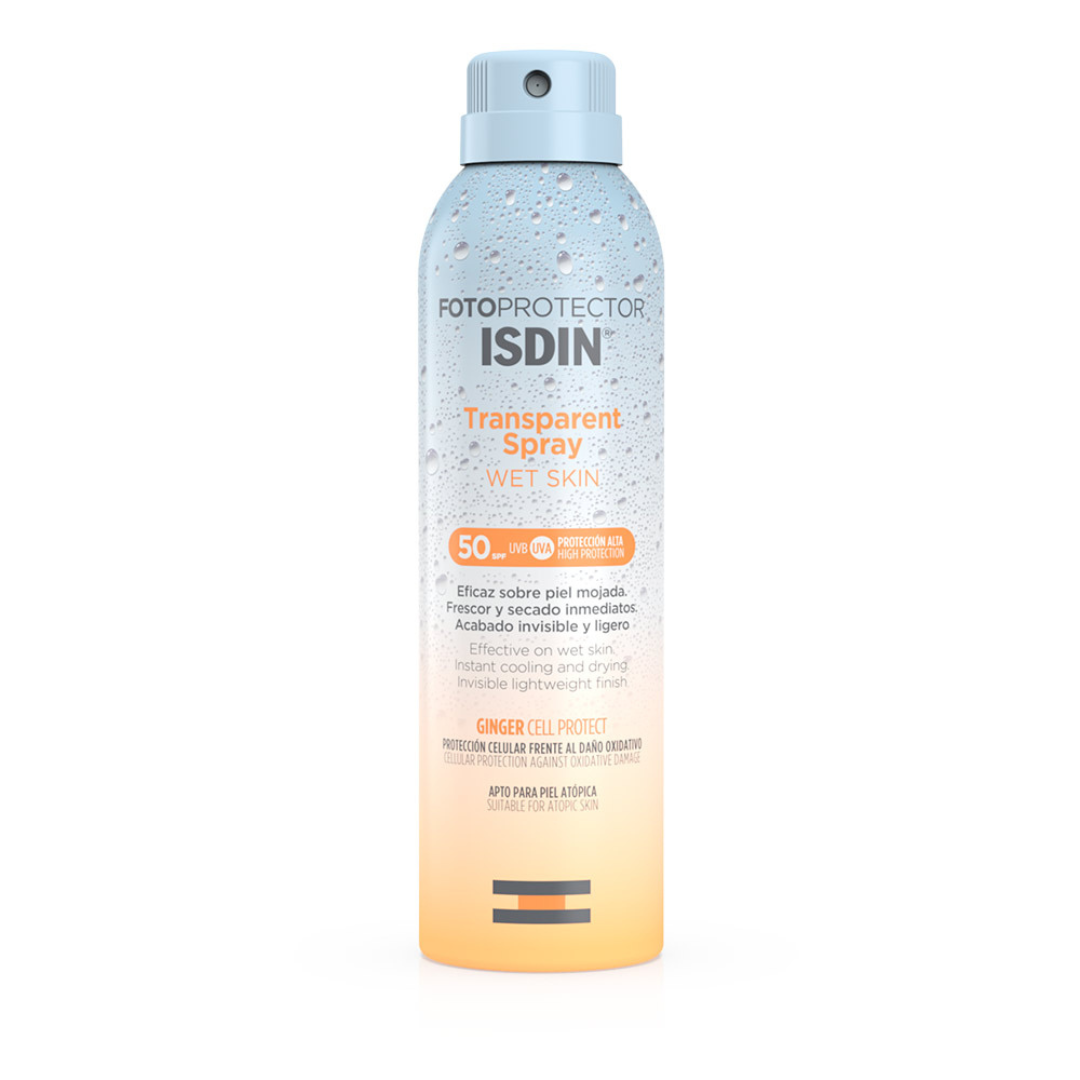 Protector Solar WET SKIN Spray SPF 50+ Resistente al Agua Isdin 200 ml