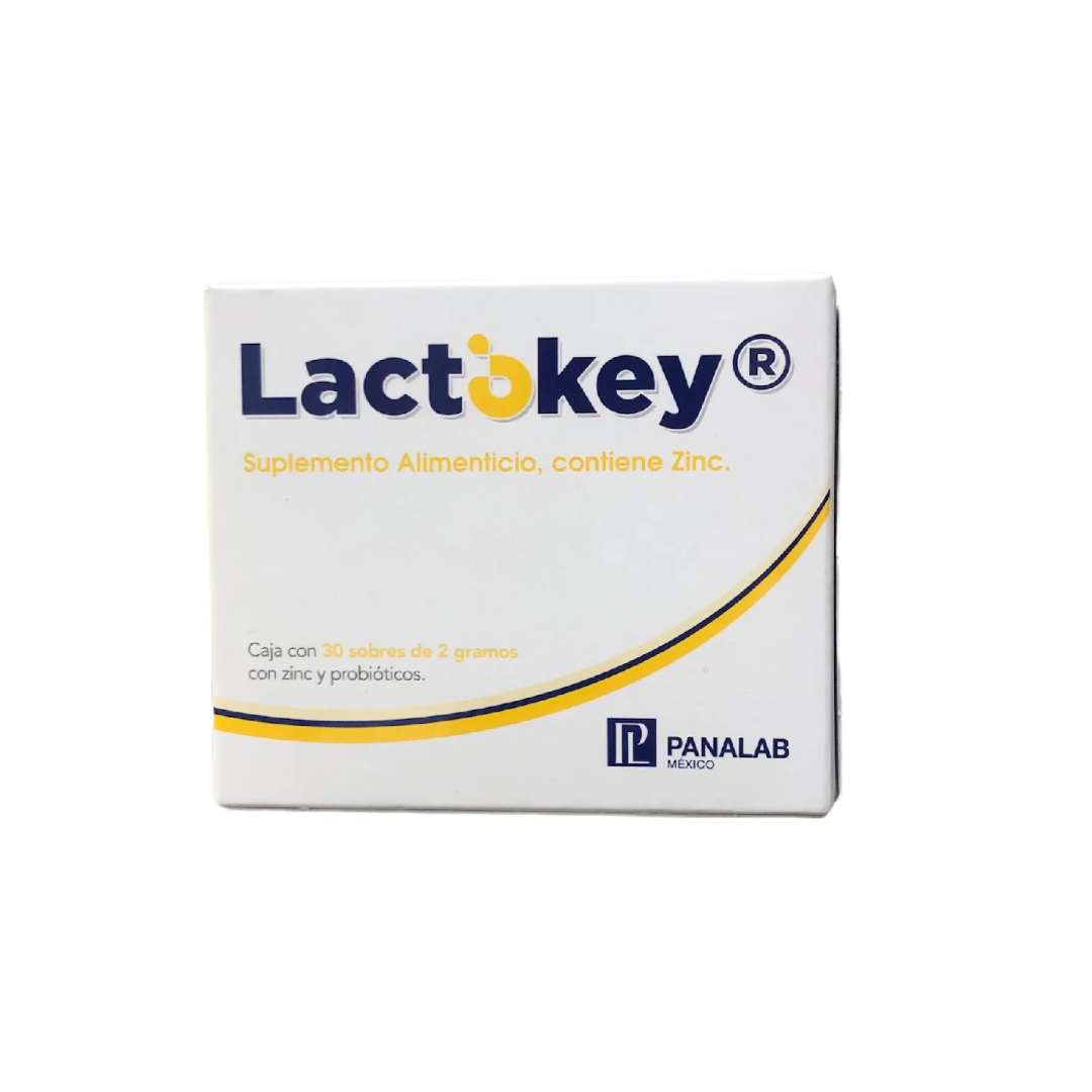 Suplemento LACTOKEY Zinc y Probioticos 30 Sobres Panalab 2 gr